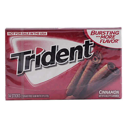 Trident Imported Chewing Gum - Cinnamon Flavoured, Sugar Free, 34 g  Sugar Free