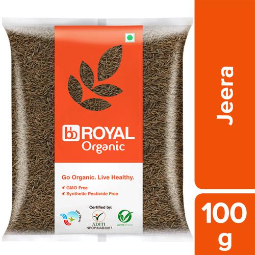 BB Royal Organic - Cumin/Jeera/Jeerige, 100 g  GMO, Synthetic Pesticide Free