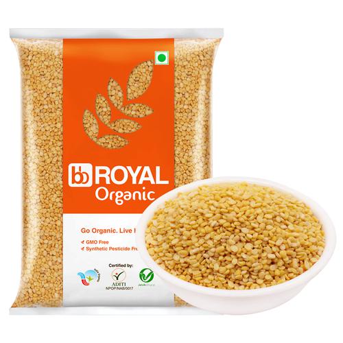 BB Royal Organic - Moong Dal/Hesaru Bele, Unpolished, 500 g  
