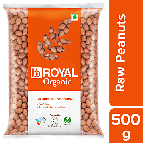 bb Royal Organic - Raw Peanuts/Kadalekayi, 500 g  