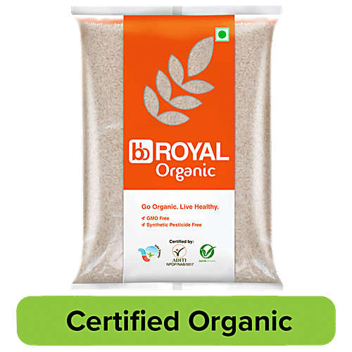 bb Royal Organic - Sona Masoori Raw Rice/Chawal/Chall, 5 kg  