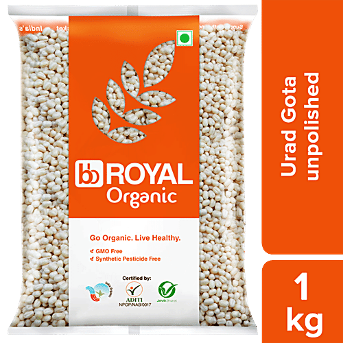 bb Royal Organic - Urad Whole, Gota, Unpolished, 1 kg  