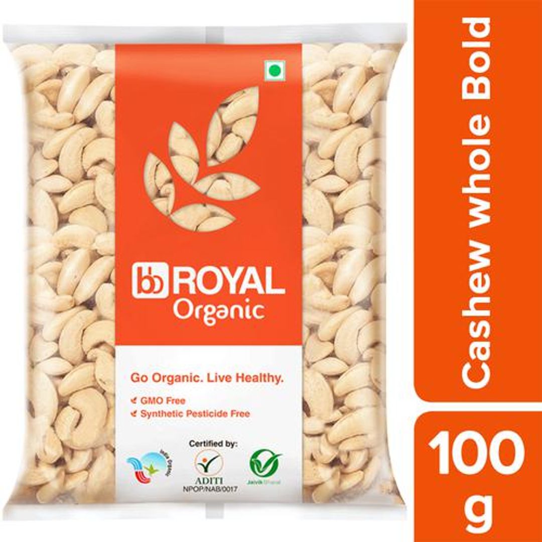 BB Royal Organic - Cashew/Godambi Whole Bold, 100 g 
