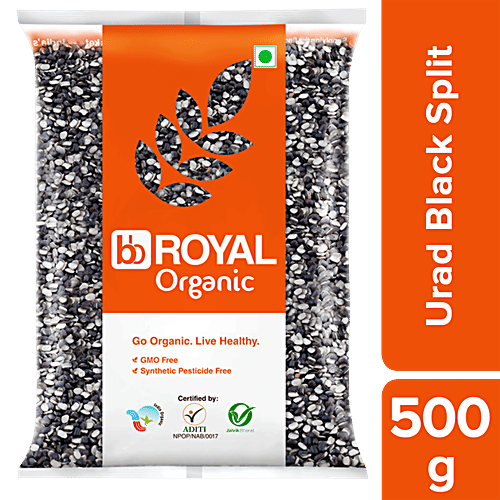bb Royal Organic - Urad Dal Black, Split, 500 g  