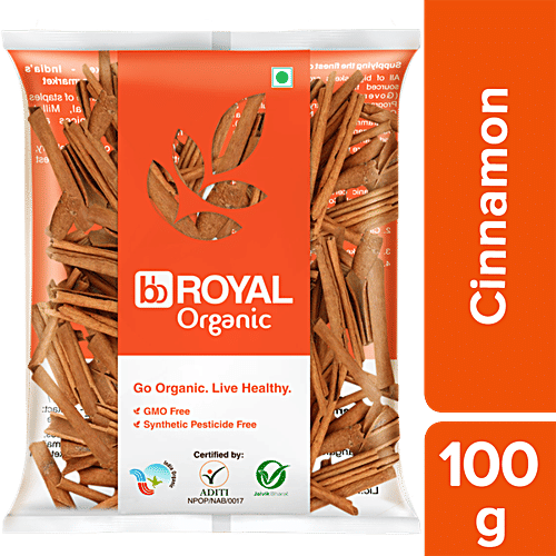 bb Royal Organic - Cinnamon/Dalchini, 100 g  GMO, Synthetic Pesticide Free
