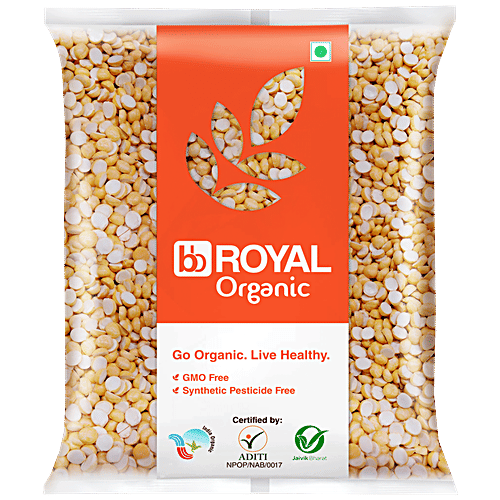 bb Royal Organic Fried Gram/Bhunja Chana Dal, 500 g  