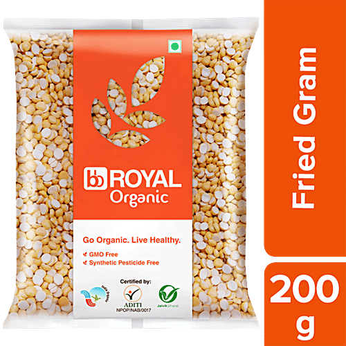 bb Royal Organic Fried Gram/Bhunja Chana Dal, 200 g  