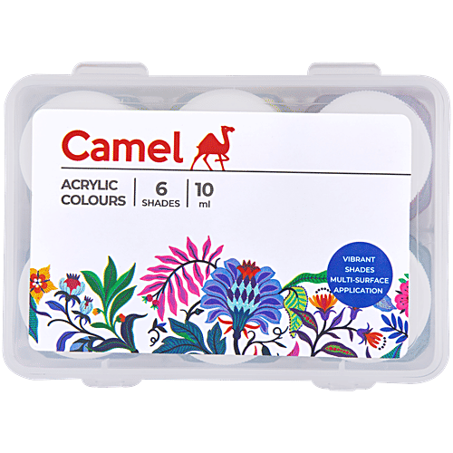 Camel Fabrica Acrylic Colours - Ultra, 6 Shades, 10 ml  