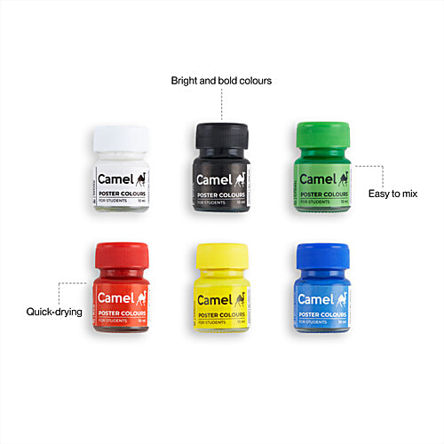 Camel Student Poster Colour - 6 Shades, 1 pc  