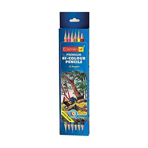 Camlin Premium Bi-Colour Pencil - 12 Shades, 1 pc  