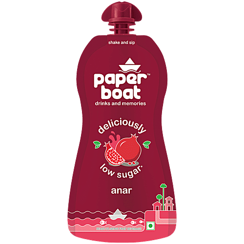Paper Boat Anar/Pomegranate Juice - Low Sugar, 200 ml  No Added Preservatives, No Added Colours