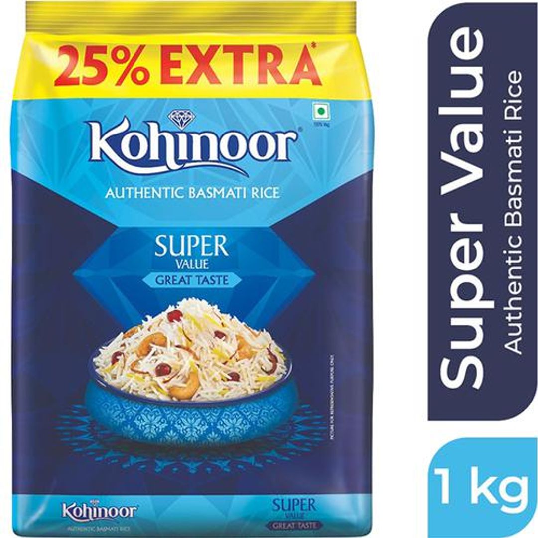 Kohinoor Basmati Rice/Basmati Akki - Authentic, Super Value, 1 kg 