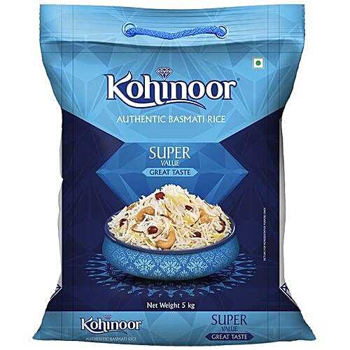 Kohinoor Basmati Rice/Basmati Tandul - Authentic, Super Value, 5 kg  