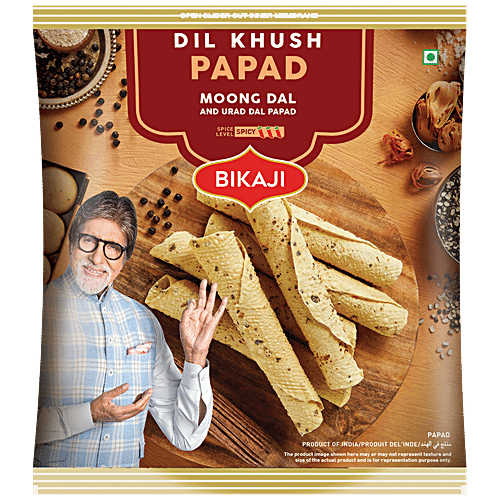 Bikaji Papad - Dilkhus, 400 g Zero Cholesterol