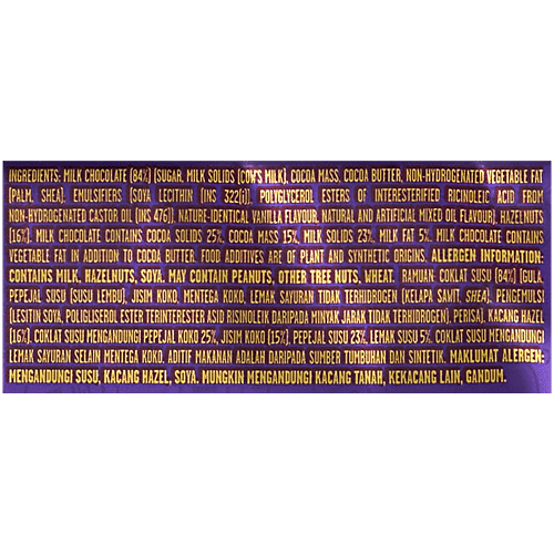 Cadbury Imported Dairy Milk Chocolate - Hazelnut, 130 g  Sustainability Sourced Cocoa