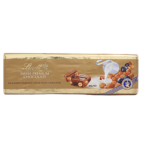 Lindt Swiss Premium Milk Chocolate - Raisin & Nut, 300 g  