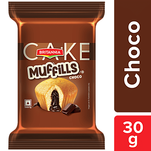 Britannia Choco Muffills, 30 g Centre Filled, Soft, Spongy & Fluffy, Dessert/Snack