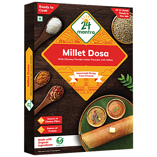 24 Mantra Organic Millet Dosa Mix, 216 g  Rich Source Of Dietary Fibre
