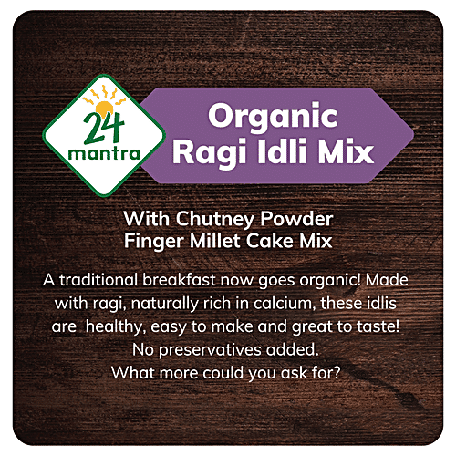 24 Mantra Organic Ragi Idli Mix, 216 g  Source of Protein