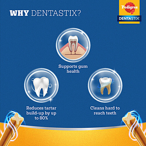 Pedigree Dentastix Dog Treat Daily Oral Care For Adult - Medium, 10-25 kg, Weekly Pack, 180 g (7 Sticks)
