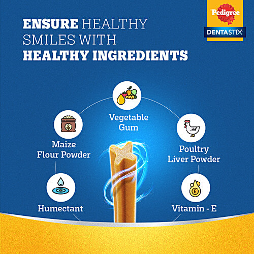 Pedigree Dentastix Dog Treat Daily Oral Care For Adult - Medium, 10-25 kg, Weekly Pack, 180 g (7 Sticks)