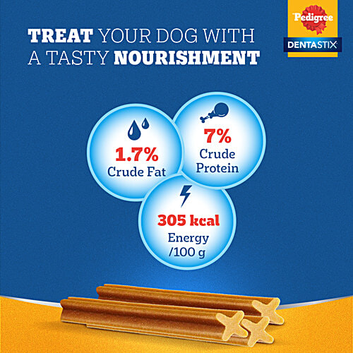 Pedigree Dentastix Dog Treat Daily Oral Care For Adult - Medium, 10-25 kg, Weekly Pack, 180 g (7 Sticks)