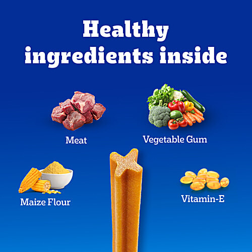 Pedigree Dentastix Dog Treat Daily Oral Care For Adult - Small, 5-10 kg, Monthly Pack, 440 g (28 Sticks) Triple Action, Supports Gum Health