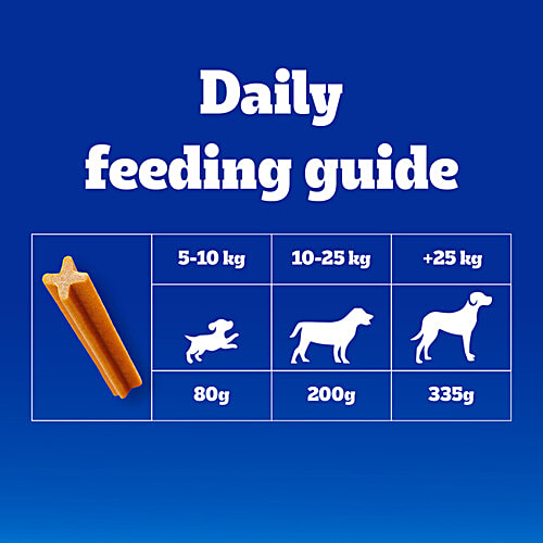 Pedigree Dentastix Dog Treat Oral Care For Adult Medium Breed - 10-25 kg, 720 g (28 Sticks) Monthly Pack, Triple Action, Supports Gum Health