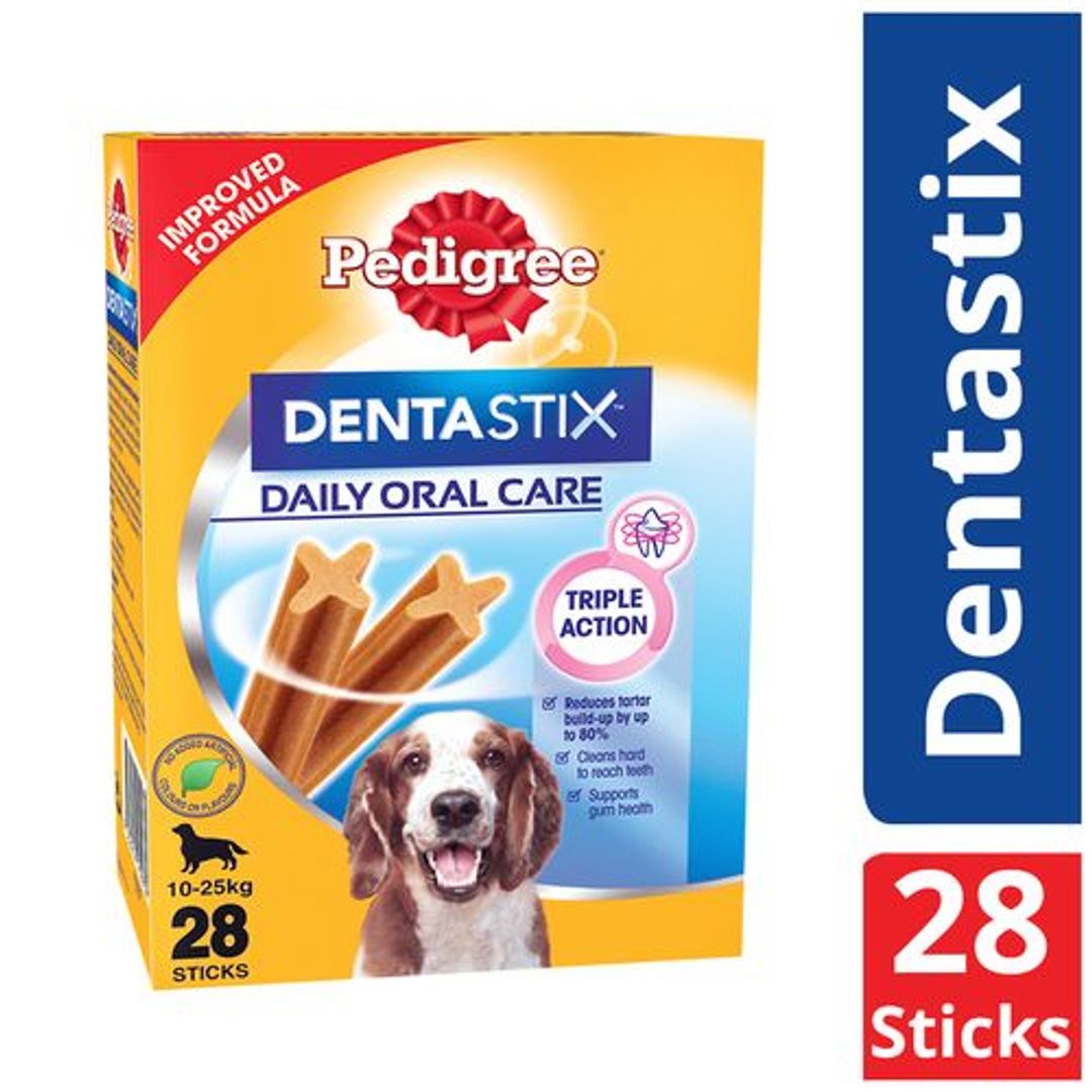 Pedigree Dentastix Daily Oral Care - For Adult Medium Breed Dogs, -, 180 g (Weekly Value Pack of 4)