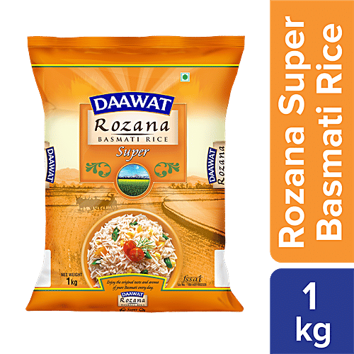 Daawat  Basmati Rice/Basmati Akki - Rozana Super 90, 1 kg  