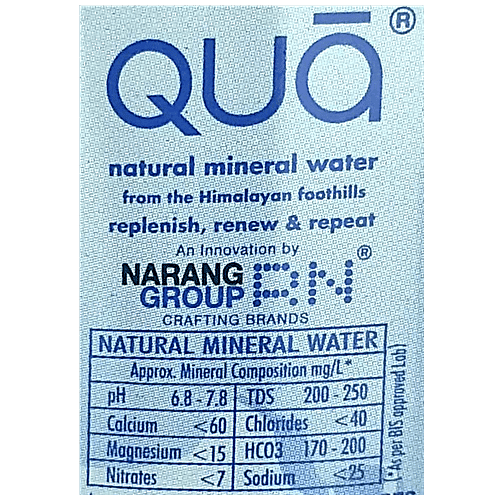 Buy Qua Natural Mineral Water 200 Ml Online at the Best Price of Rs 20
