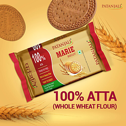 Patanjali Marie Biscuits, 210 g  Atta, Trans Fat Free, Rich In Dietary Fibre, Easy To Digest