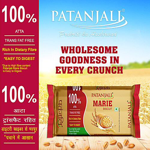 Patanjali Marie Biscuits, 210 g  Atta, Trans Fat Free, Rich In Dietary Fibre, Easy To Digest