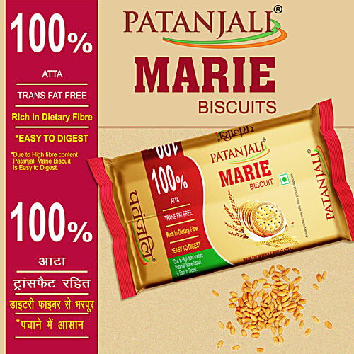 Patanjali Marie Biscuits, 210 g  Atta, Trans Fat Free, Rich In Dietary Fibre, Easy To Digest