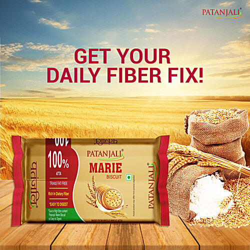 Patanjali Marie Biscuits, 210 g  Atta, Trans Fat Free, Rich In Dietary Fibre, Easy To Digest