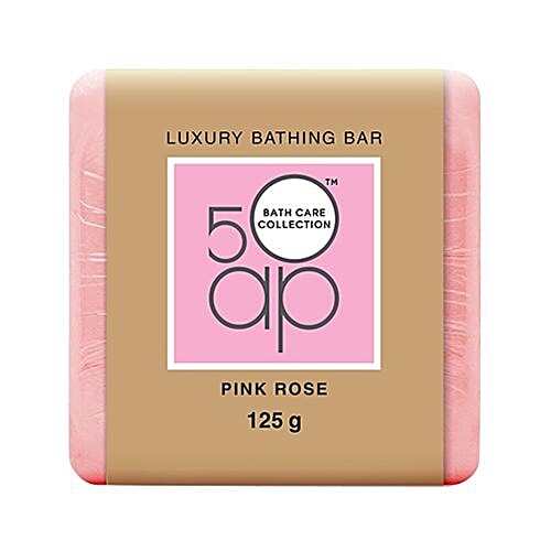 50ap Luxury Bathing Bar - Pink Rose, Handcrafted, Gentle Cleanser, Chemical Free, 125 g  