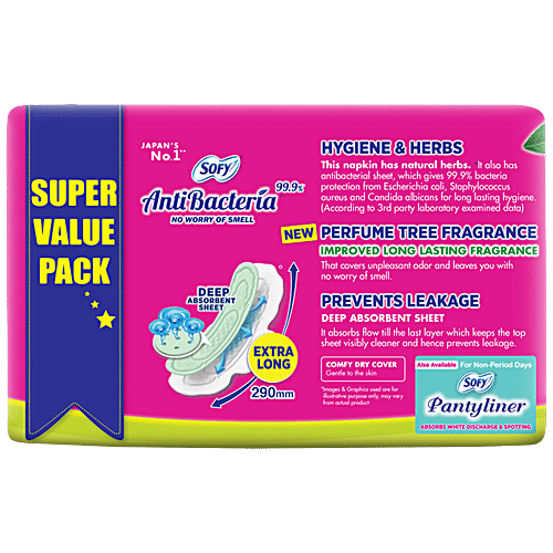 Buy Sofy Sanitary Pads Body Fit Antibacteria Extra Large 54 Pcs Online at the Best Price of Rs