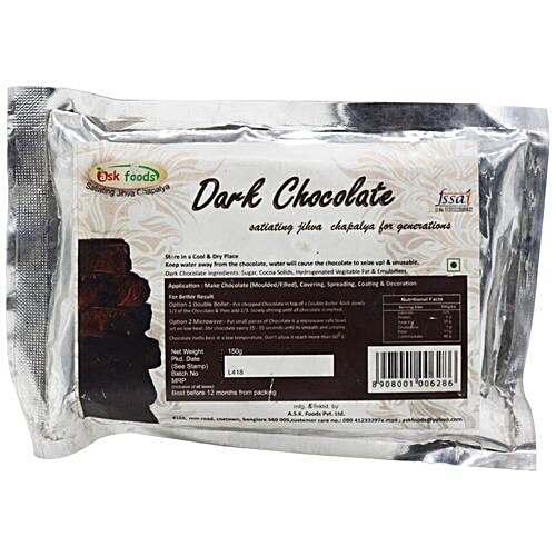 Ask Foods Chocolate - Dark, 150 g  