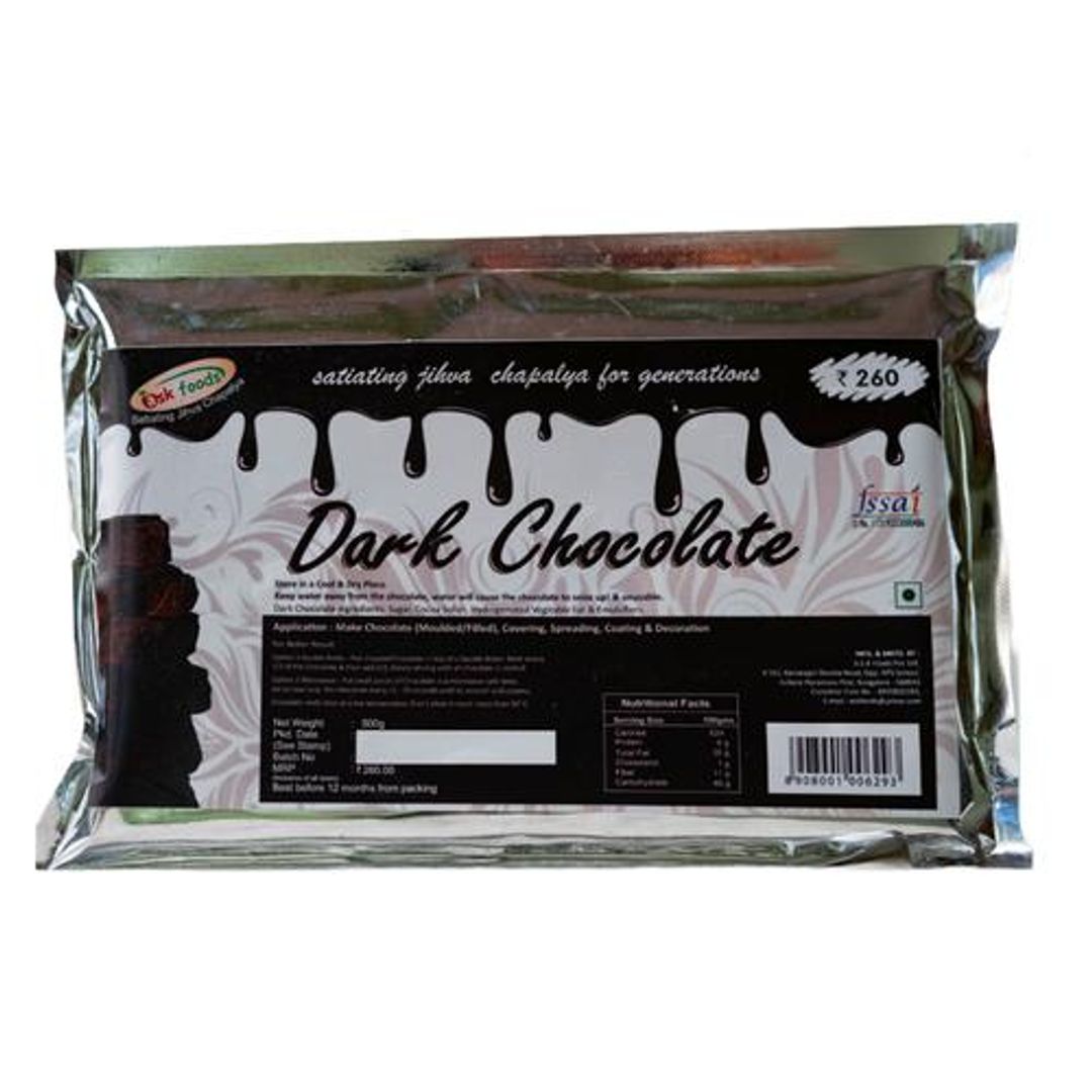 Ask Foods Dark Chocolate, 500 g 