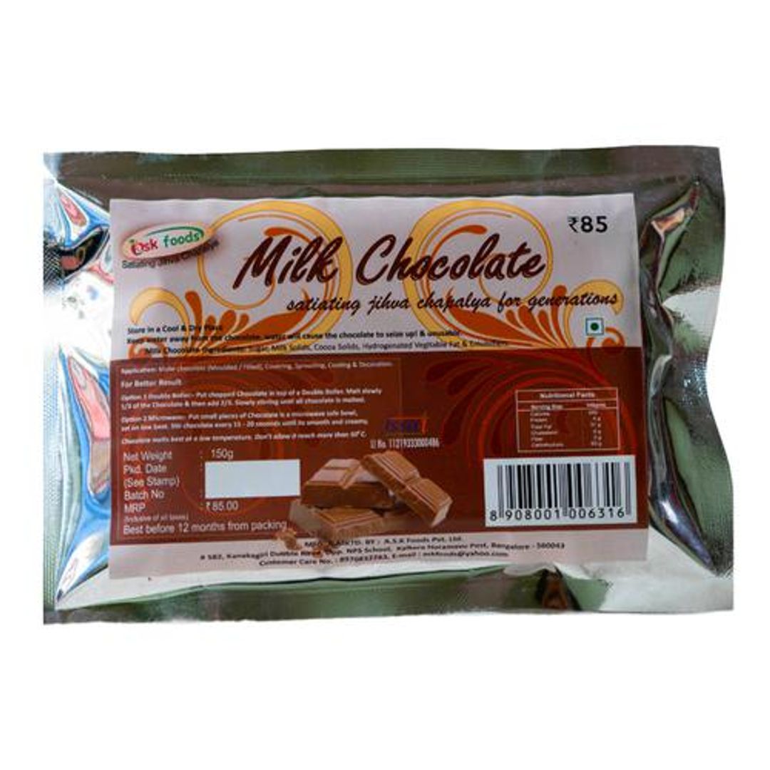 Ask Foods Milk Chocolate, 150 g 