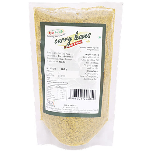 Ask Foods Chutney Powder - Currry Leaves, 100 g  