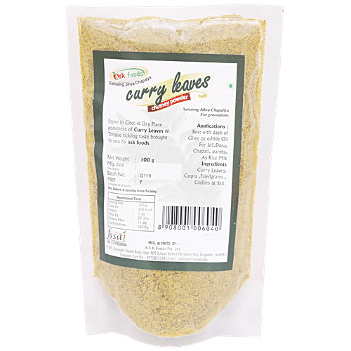 Ask Foods Chutney Powder - Currry Leaves, 100 g  