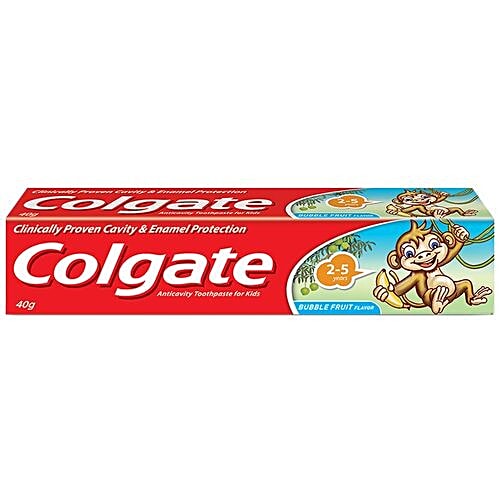 Colgate Kids Toothpaste - Bubble Fruit Flavour, 40 g  Clinically Proven Cavity & Enamel Protection
