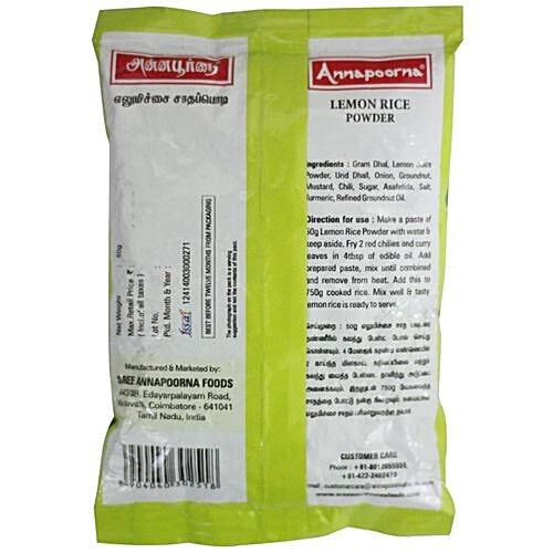 Annapoorna Powder - Lemon Rice, 50 g  