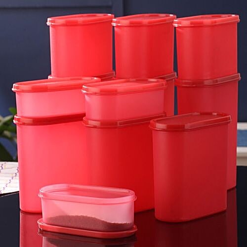 Buy Tallboy Mahaware Space Saver Container Red 12 pcs Online at Best Price. of Rs 2000 bigbasket