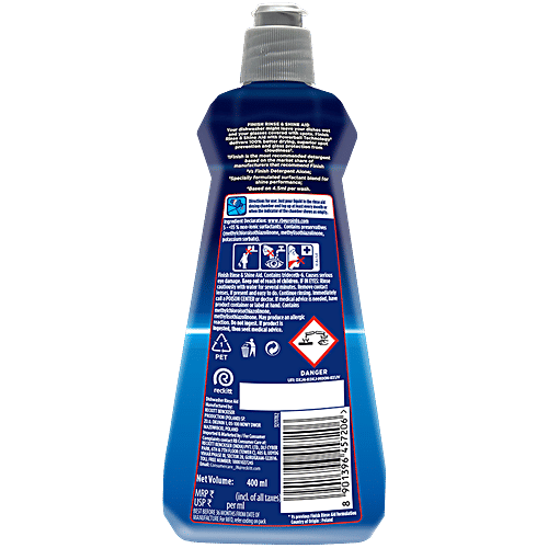 Finish Rinse & Shine Aid Dishwash Liquid, 400 ml  