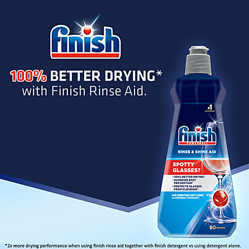 Finish Rinse & Shine Aid Dishwash Liquid, 400 ml  