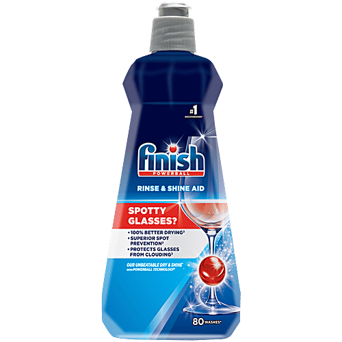 Finish Rinse & Shine Aid Dishwash Liquid, 400 ml  