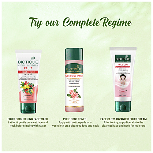 BIOTIQUE Brightening Face Wash - Fruit, 100 ml  100% Botanical Extracts