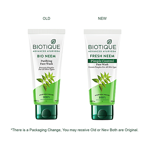 Buy Biotique Face Wash Bio Neem Purifying For Oily Acne Prone Skin 100 Ml Online at the Best